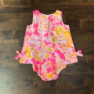 Lilly Baby Shift Dress with matching diaper cover!
